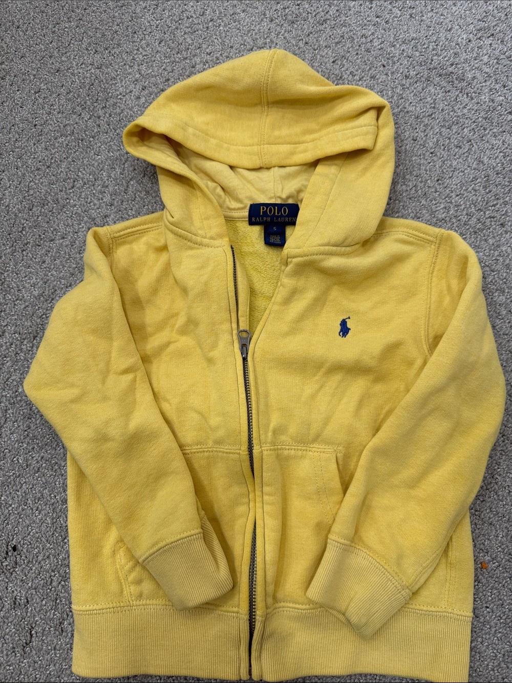 Polo by Ralph Lauren Yellow Kids Hooded Zip Sweatshirt
